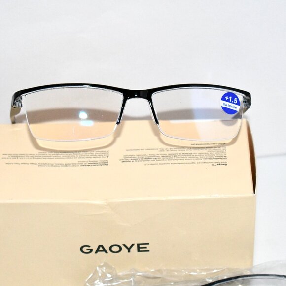 Gaoye 6 Pack Executive Style Reading Glasses, 1.5x, Blue Light Blocking, NWT - Picture 2 of 3